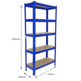 2 x Monster Racking T-Rax 75cm Lagerregal Blau