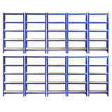 10 x Monster Racking T-Rax 75cm Lagerregal Blau mit Gratis Gummihammer