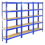 3 x Monster Racking T-Rax 75cm Lagerregal - Blau