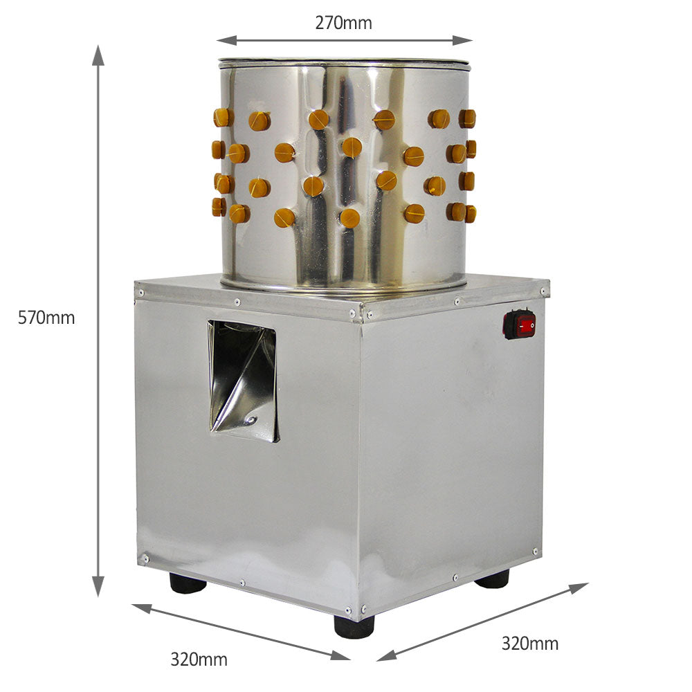 KuKoo 30cm Geflügelrupfmaschine und Brühmaschine