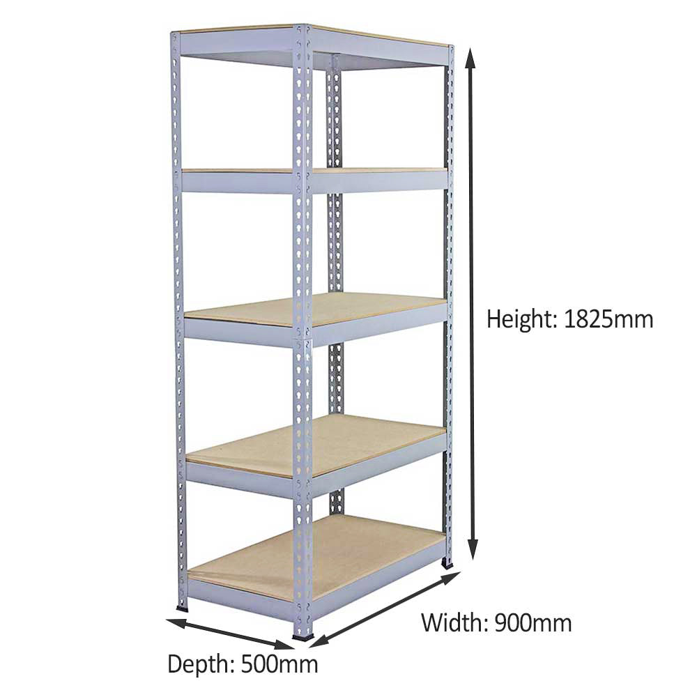 10 x Q-Rax Metall Regale in Grau / 90cm x 50cm x 180cm