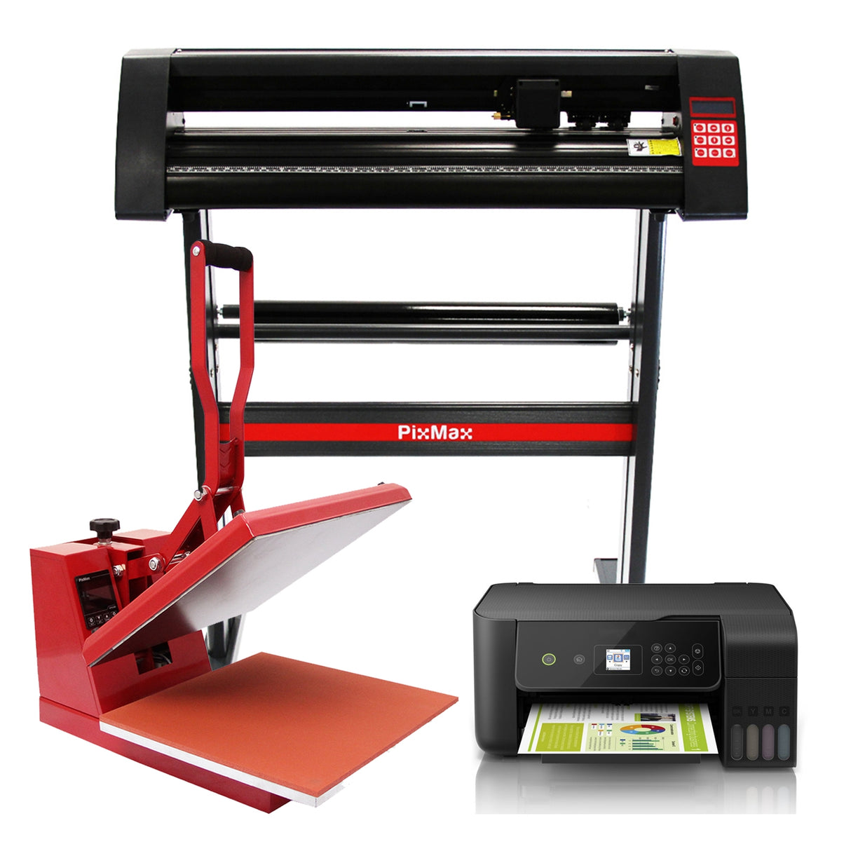 38cm Transferpresse, 72cm Schneideplotter und Epson Drucker