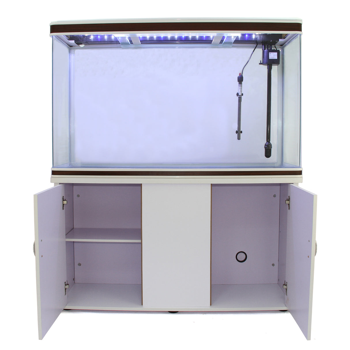 300L Aquarium Komplettset mit Unterschrank - Weiss