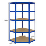 Monster Racking T-Rax Eckregal 90cm L x 45cm B - Blau