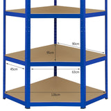 Monster Racking T-Rax Eckregal 90cm L x 45cm B - Blau