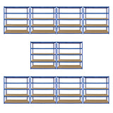 10 x Extra breite T-Rax Lagerregale 180cm x 160cm x 60cm - Blau