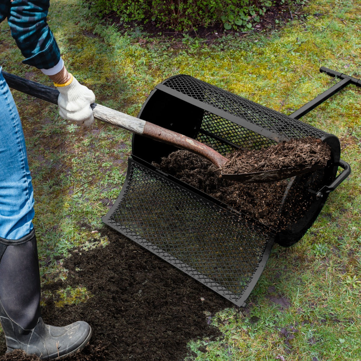 Garten Kompoststreuer - Schwarz