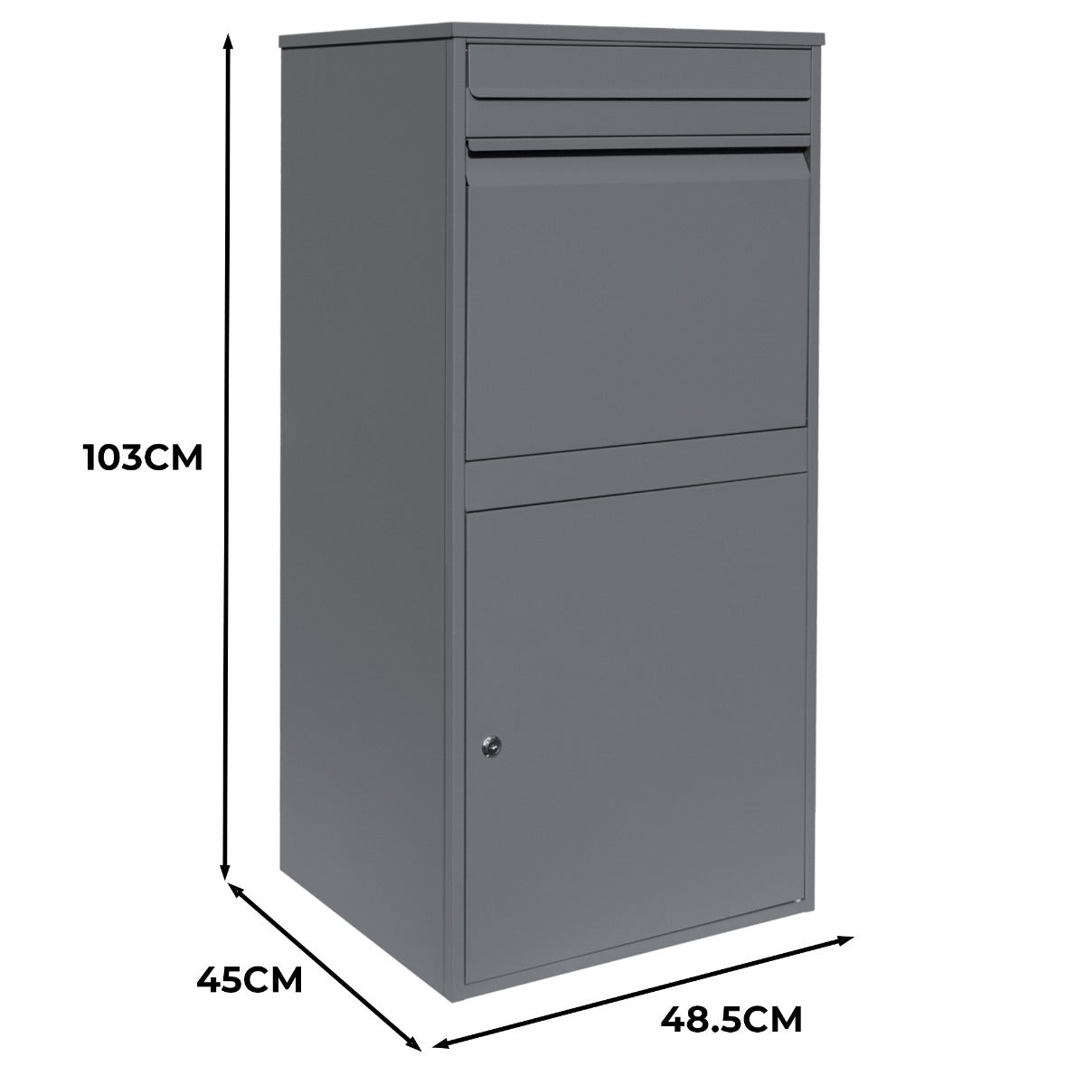 XL Anti-Diebstahl Paketkasten - Grau