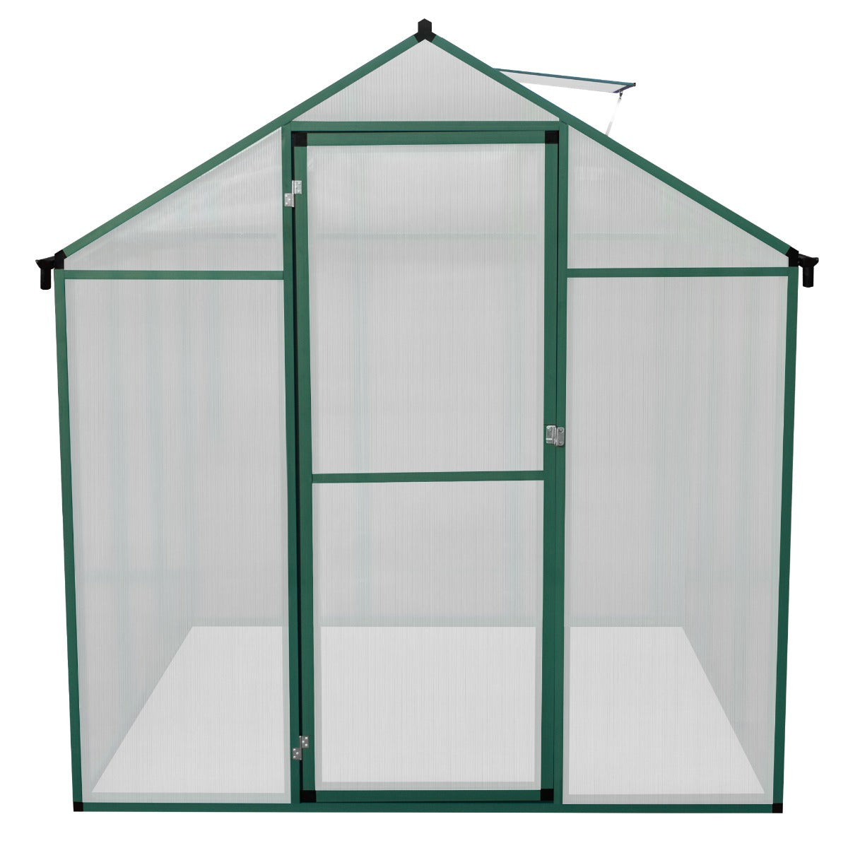 Polycarbonat Gewächshaus 1,8m x 1,8m - Grün