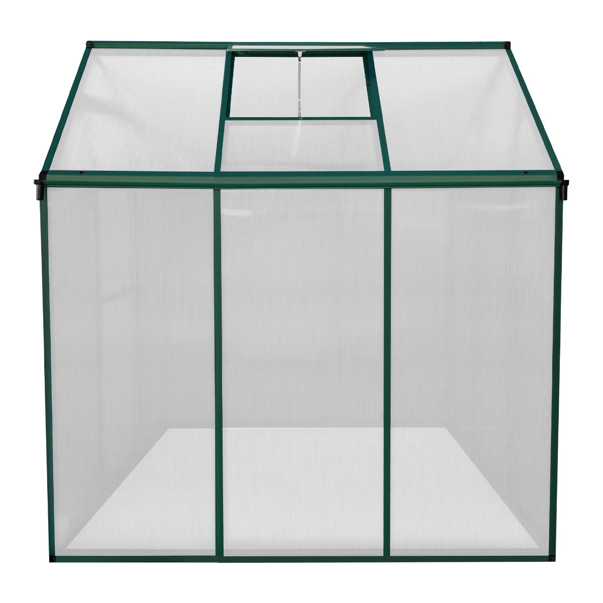 Polycarbonat Gewächshaus 1,8m x 1,8m - Grün