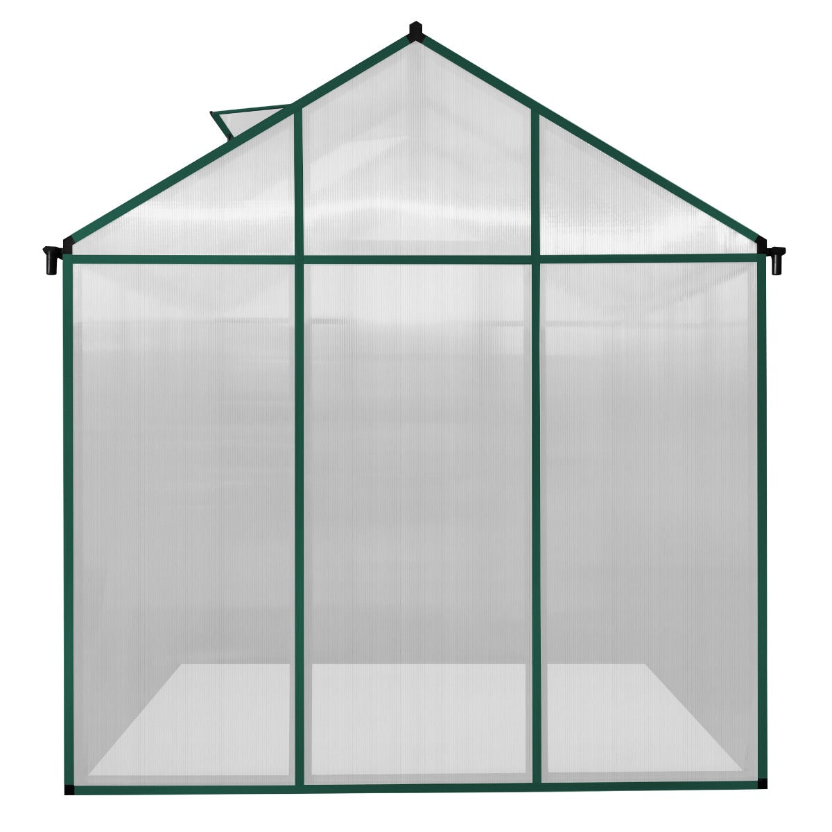 Polycarbonat Gewächshaus 1,8m x 1,8m - Grün