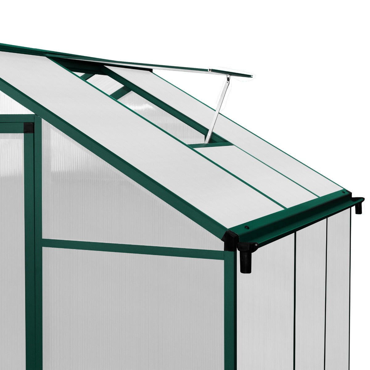 Polycarbonat Gewächshaus 1,8m x 1,8m - Grün