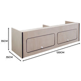 Wohnwagen Hängeschrank mit schwarzem Rand – 120cm x 35cm x 35cm