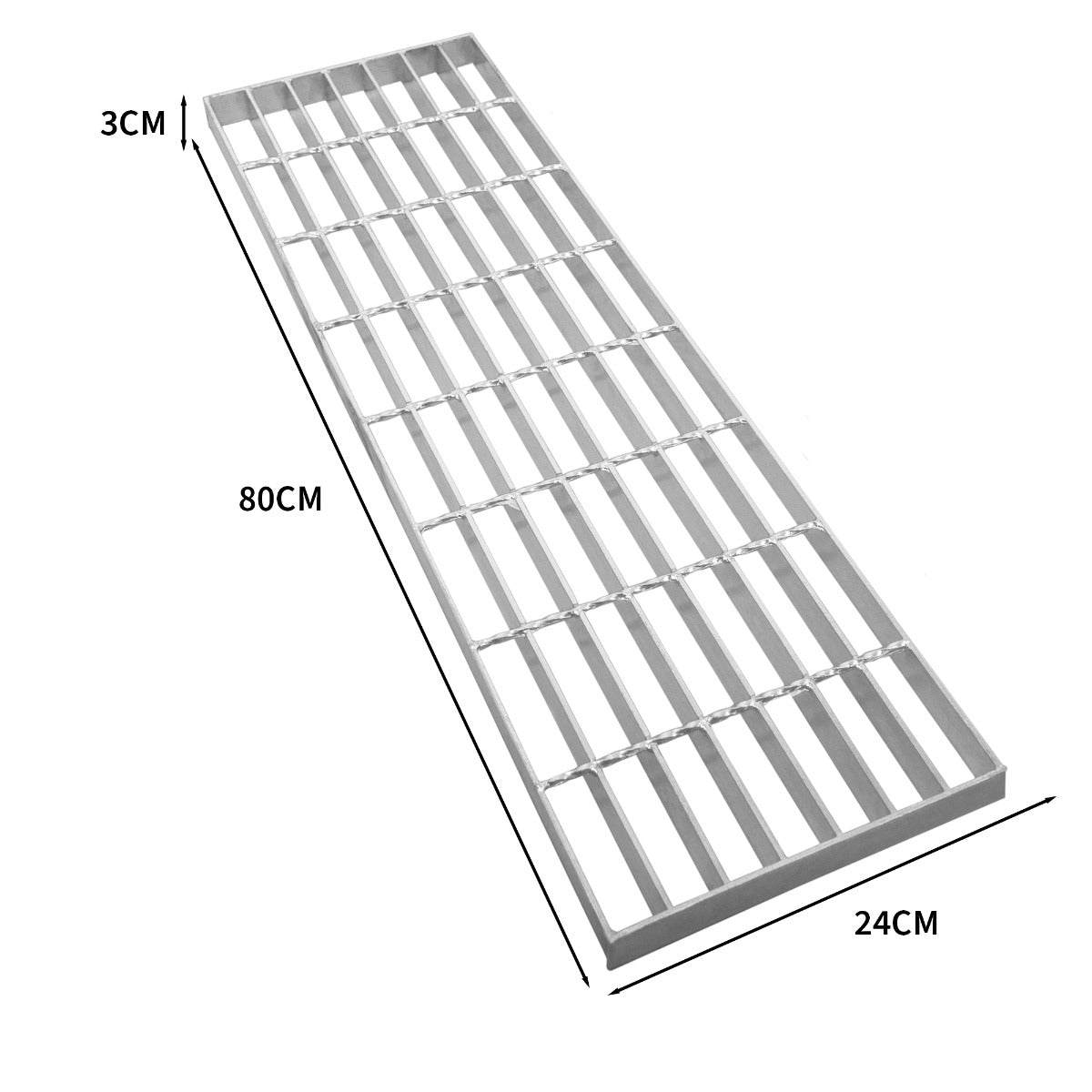 Verzinkte Gitterroste - 800mm x 240mm