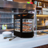 Gewerblicher Speisenwärmer Glas Pizza Display