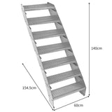 Verstellbare Siebenteilige Verzinkter Stahl Treppe – 600mm breit