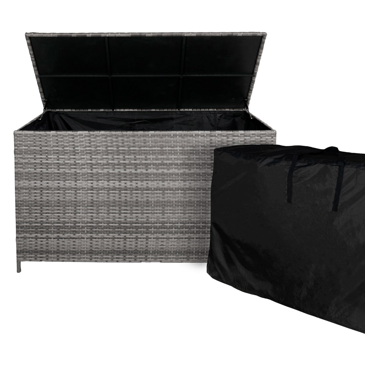 Rattan Kissenbox - Grau