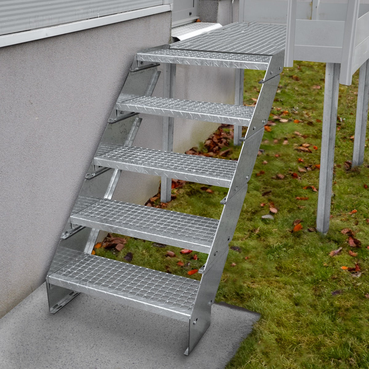 Verstellbare Dreiteilige Verzinkter Stahl Treppe – 900mm breit