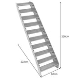 Verstellbare Zehnteilige Verzinkter Stahl Treppe – 600mm breit