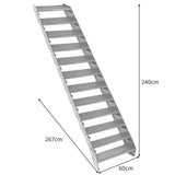 Verstellbare Zwölfteilige Verzinkter Stahl Treppe – 600mm breit