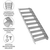 Verstellbare Neunteilige Verzinkter Stahl Treppe – 900mm breit