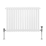 Traditional Traditioneller 2-Spalten-Heizkörper - 600 x 832 mm - Weiß2 Column Radiator - 600 x 832mm - White