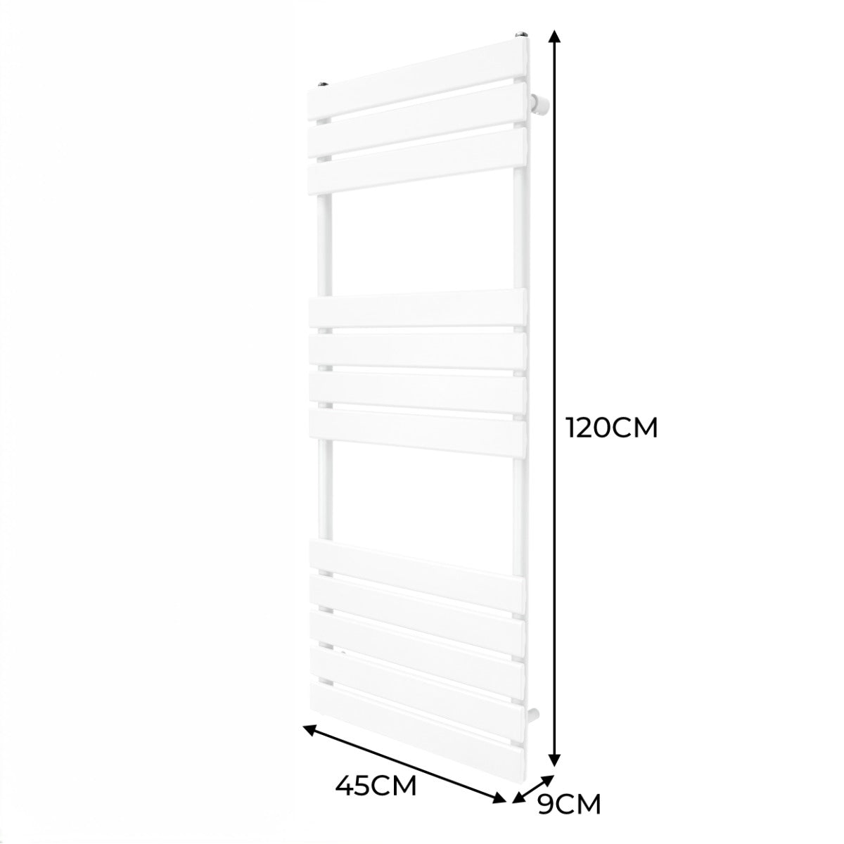 Flachheizkörper für Handtücher - 1200mm x 450mm - Weiß