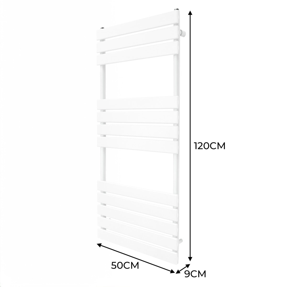 Flachheizkörper für Handtücher - 1200mm x 500mm - Weiß