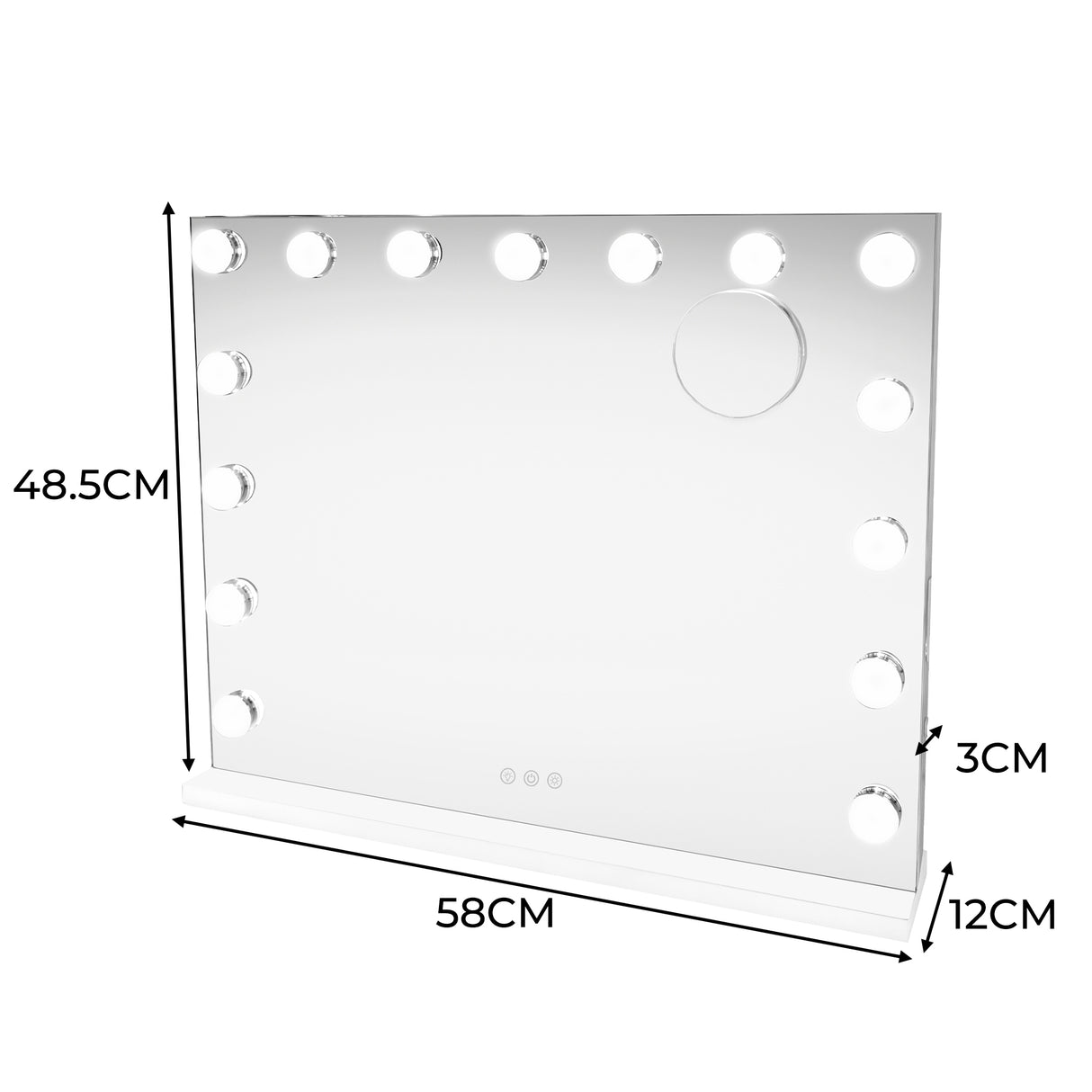 LED Bluetooth Spiegel - 58 x 46cm