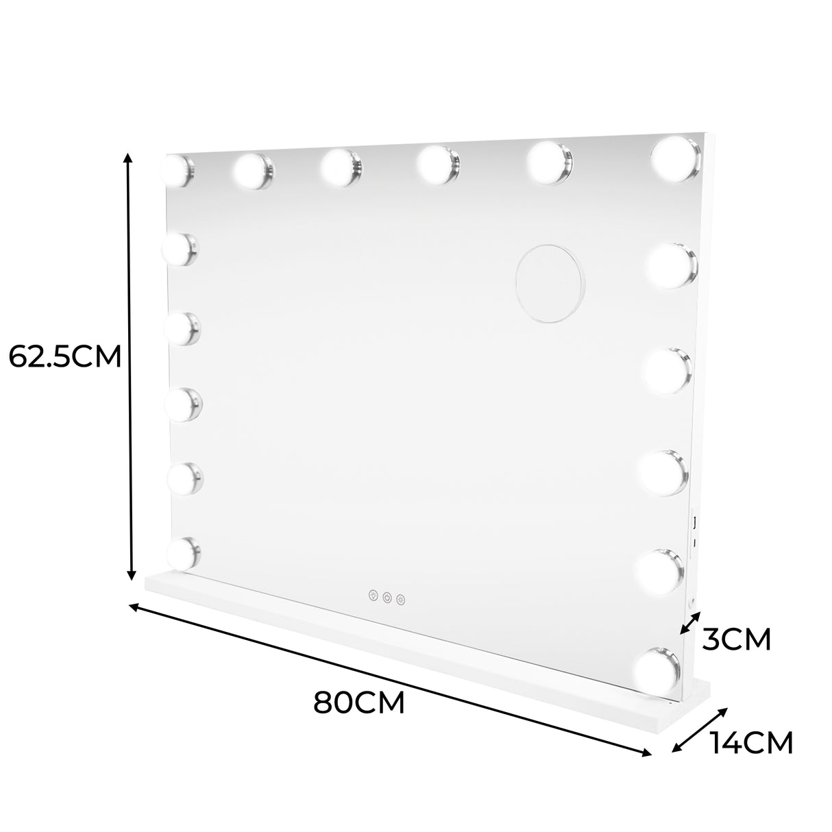 LED Bluetooth Spiegel - 80 x 60cm