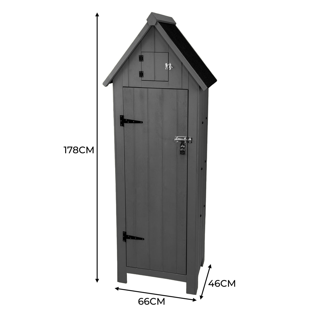 Gartenschrank aus Holz – Grau