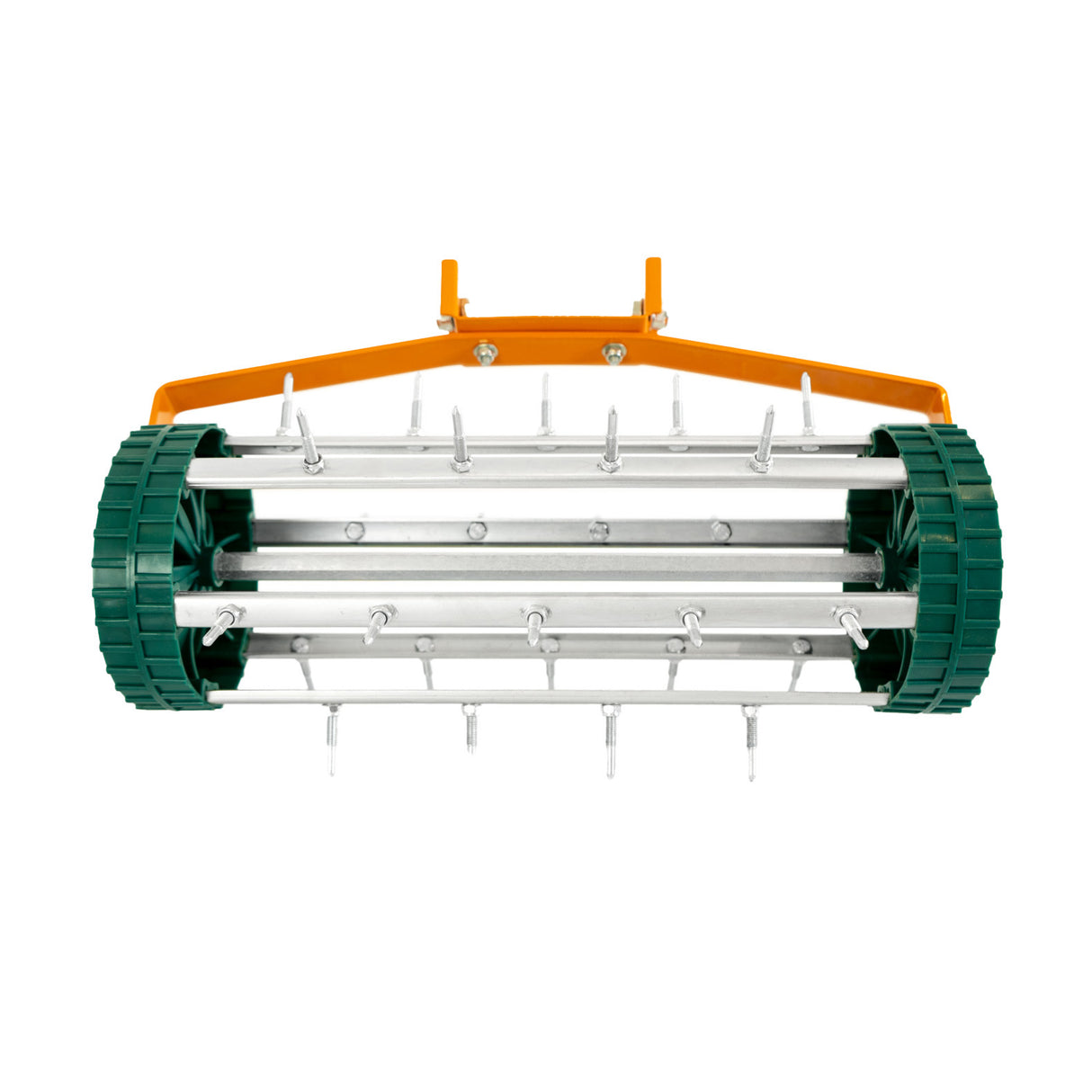 T-Mech Rasenrakel 100cm und rollender Rasenlüfter – Orange