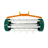 T-Mech Rasenrakel 100cm und rollender Rasenlüfter – Orange