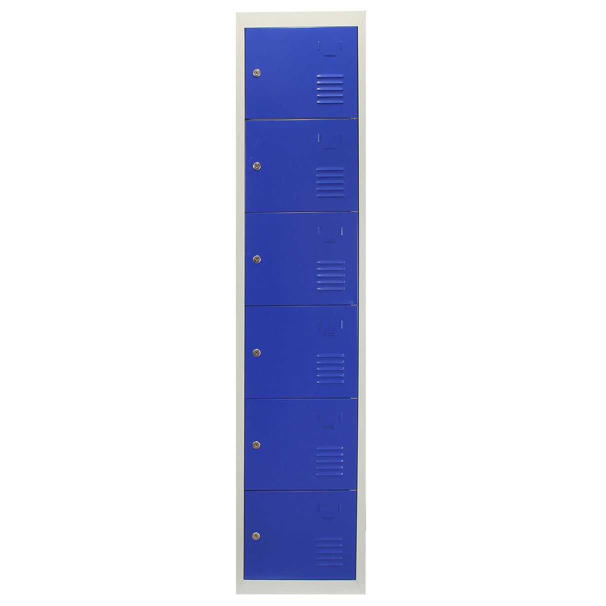 3 x 6-türiger Schließfachschrank Spind - Blau