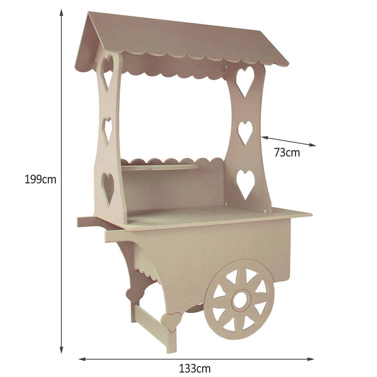 KuKoo Süßigkeitenstand Candybar mit Herzdetail