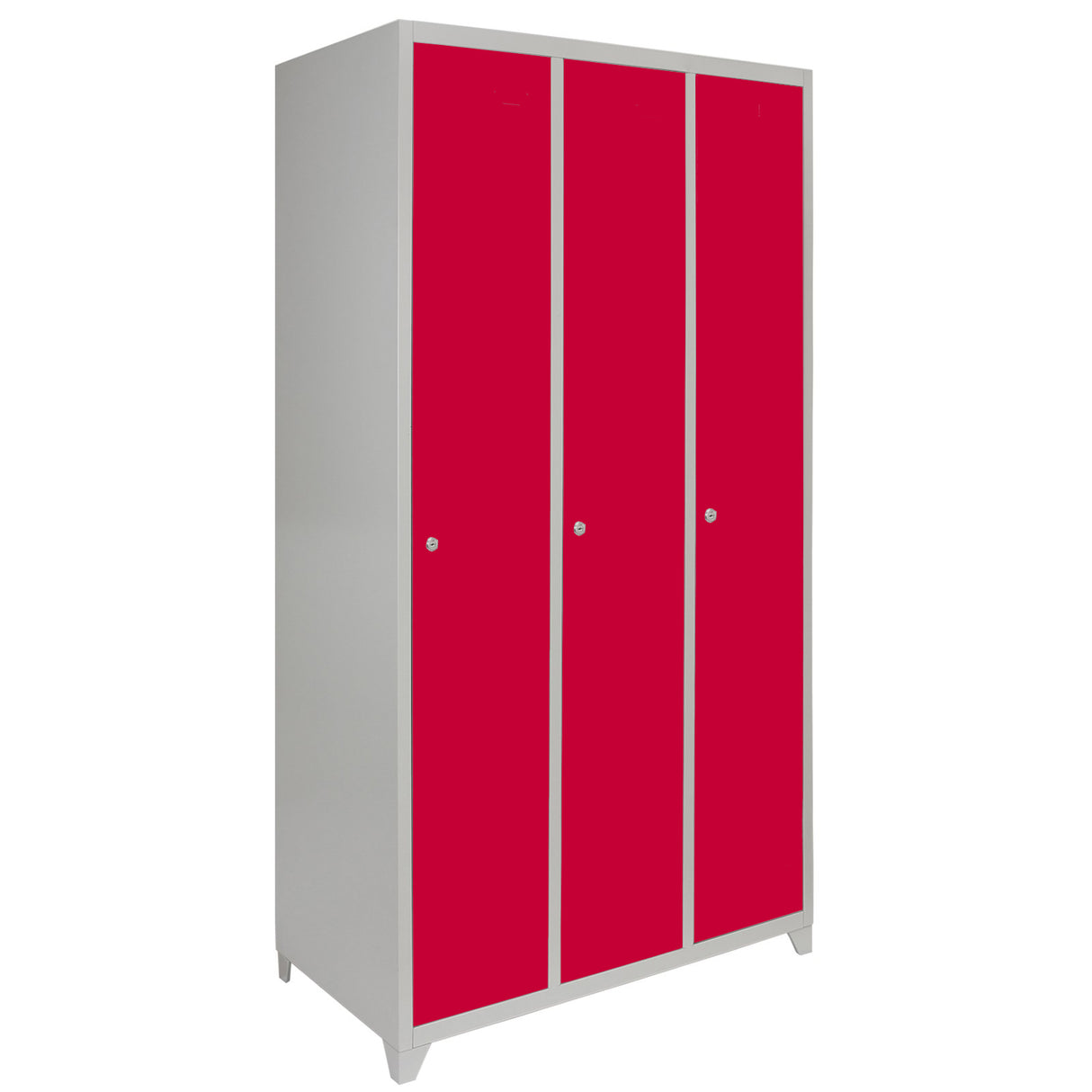 3 x  Stahlspinde Fächerschrank Rot