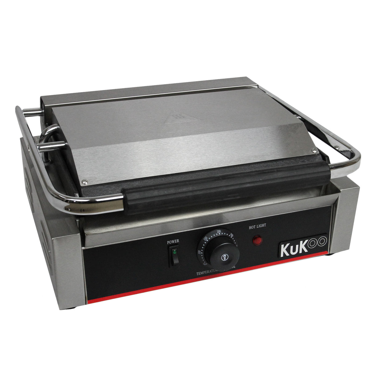 KuKoo Edelstahl Panini Grill 1/2 glatt-1/2 gerillt