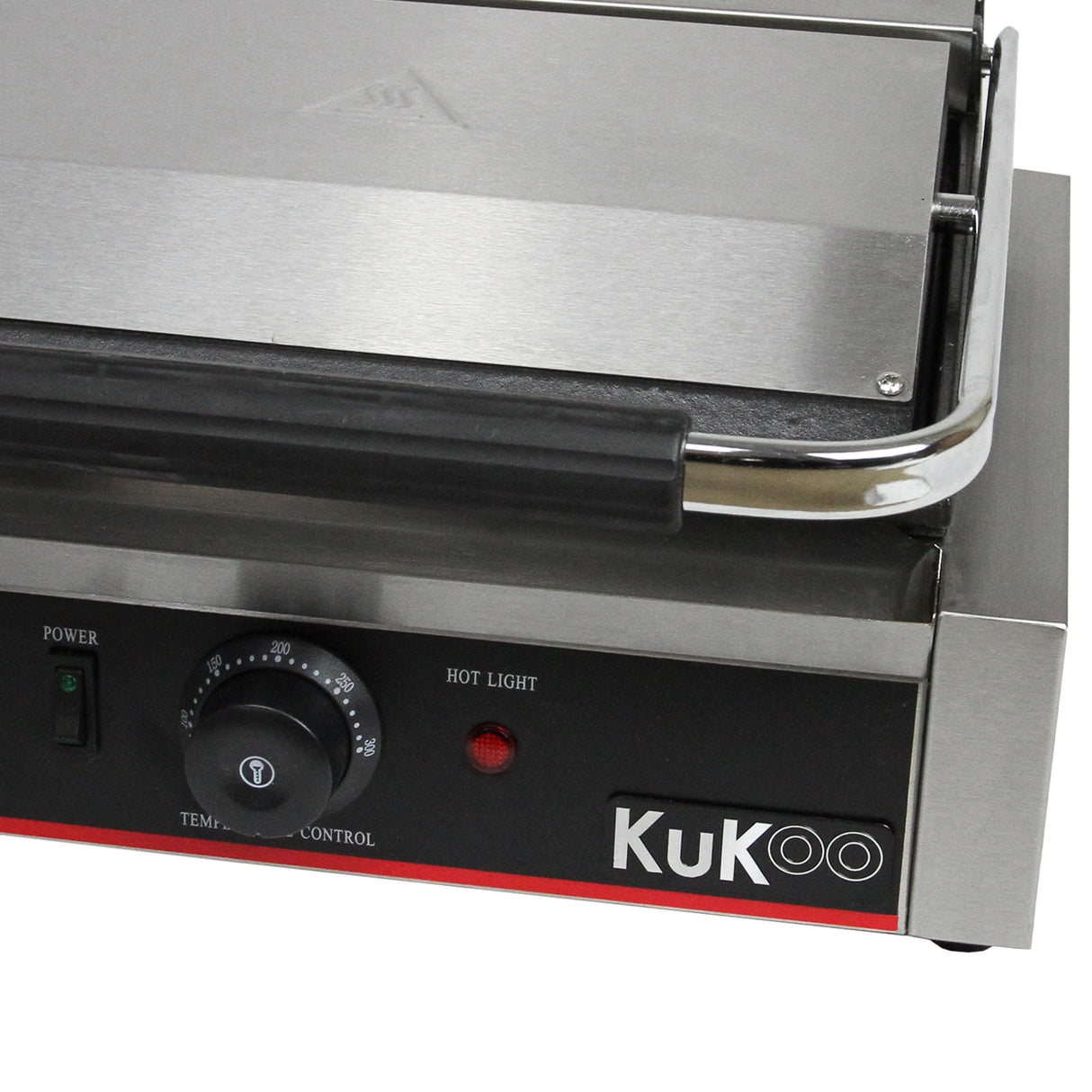 KuKoo Edelstahl Panini Grill 1/2 glatt-1/2 gerillt