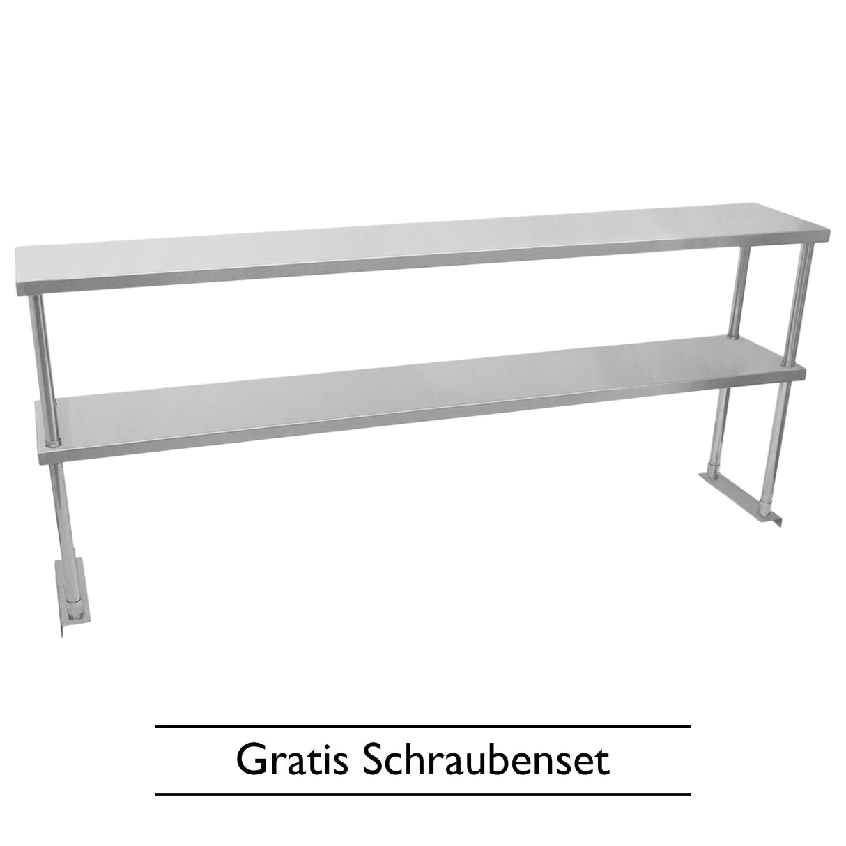 Kukoo Gastronomie Edelstahl Regal 180cm