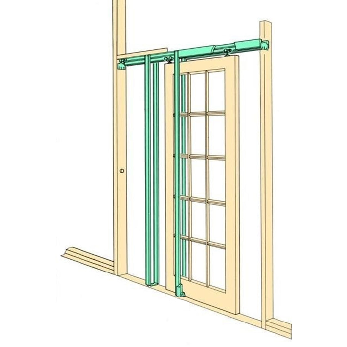 T-Mech Pocket Schiebetür System zum Einbau Pocket Kit Schiebetürsystem