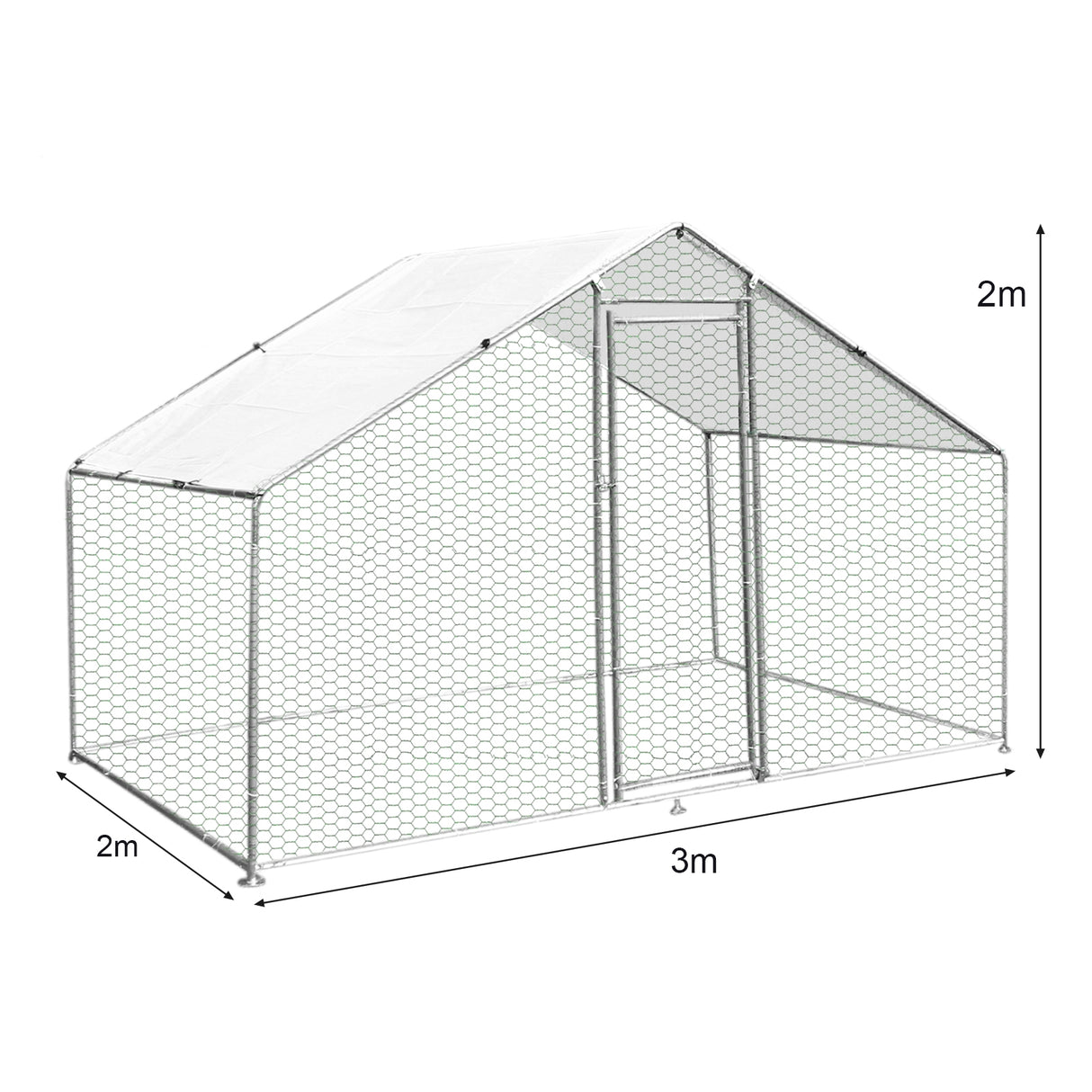 Hühner Freilauf 3m x 2m x 1.8m