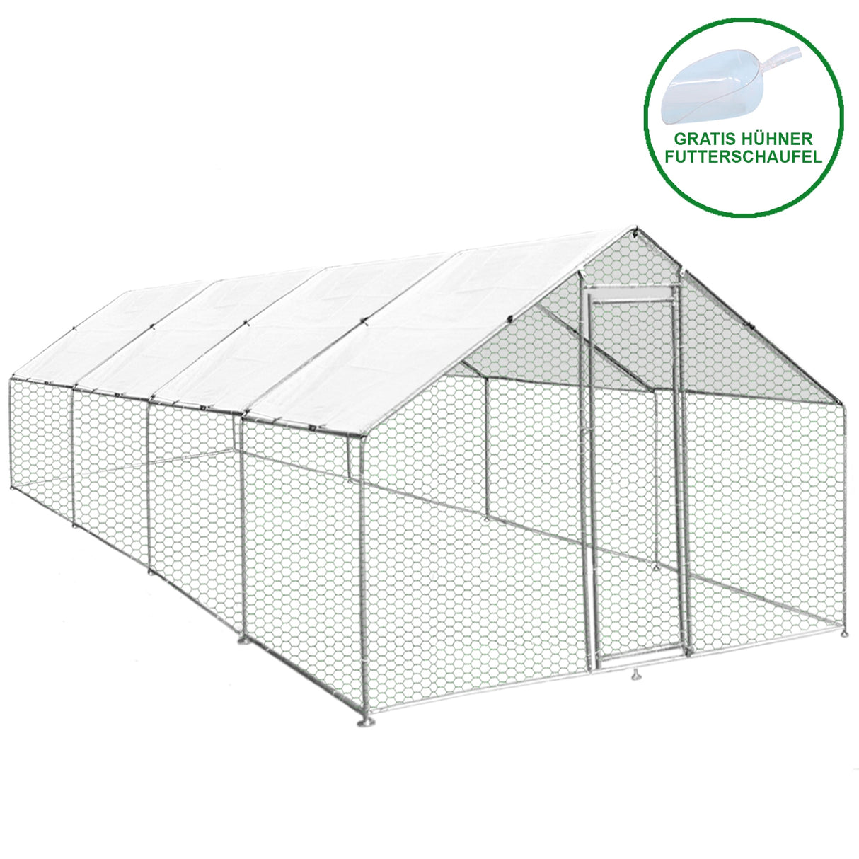 Hühner Freilauf 4m x 8m x 2m