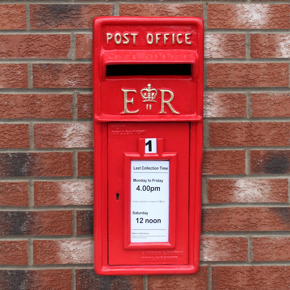 Briefkasten mit Bodenständer Rot