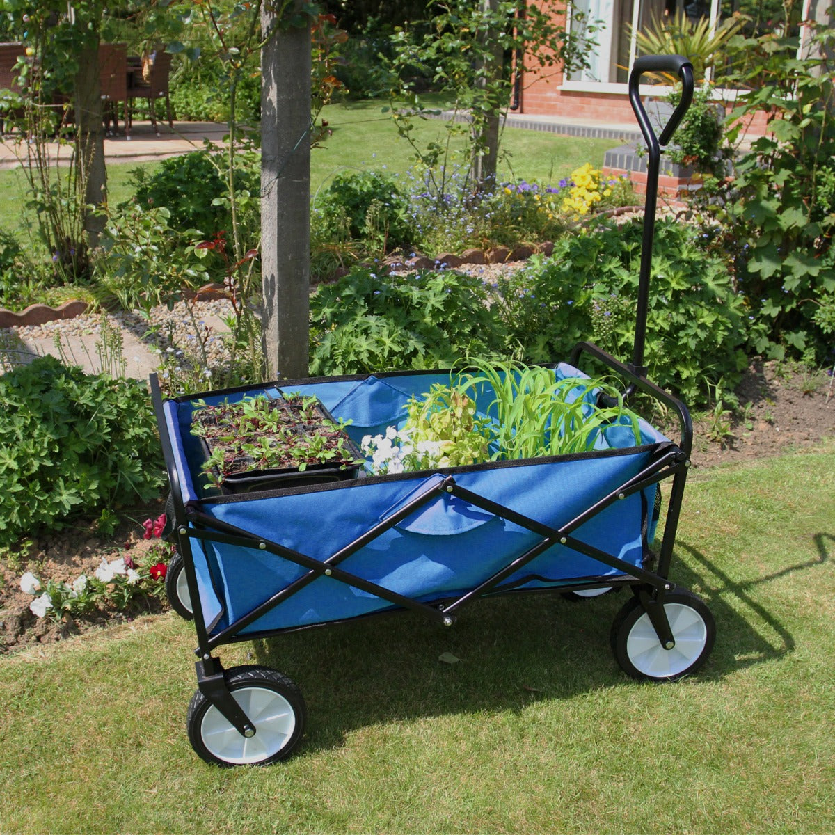 Faltbarer Gartenwagen – Blau