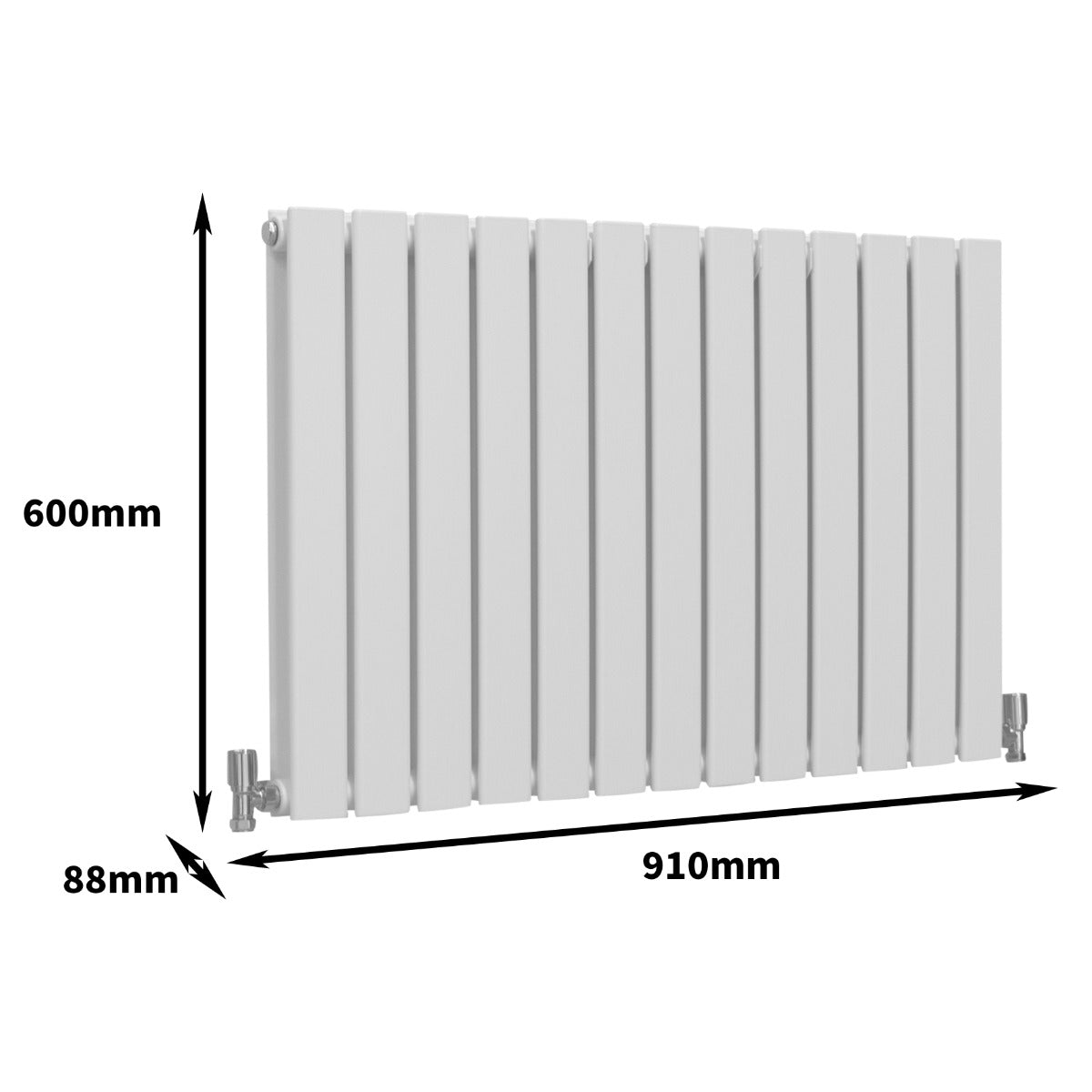 Paneelheizkörper Glänzendes Weiß 600mm x 910mm