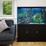 300 Liter Aquarium Kpmplettset- Schwarz mit Kies Weiss