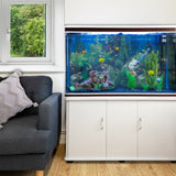 300L Aquarium Komplettset mit Unterschrank  & blauer Kies