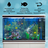 300L Aquarium Komplettset mit Unterschrank - Weiss