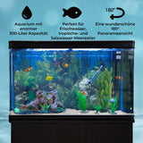 300 Liter Aquarium Kpmplettset- Schwarz mit Kies Weiss