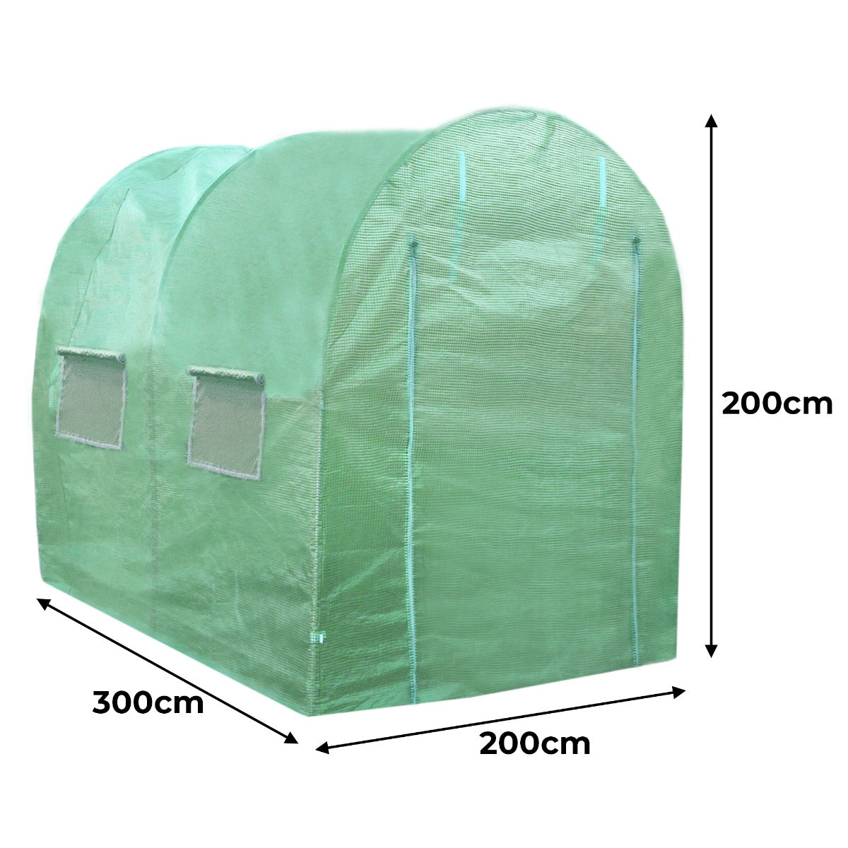 Polytunnel 25mm 3m x 2m mit Regale